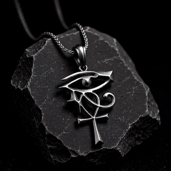 Eye of Horus Ankh Fantasy Pendant 925 Sterlin...