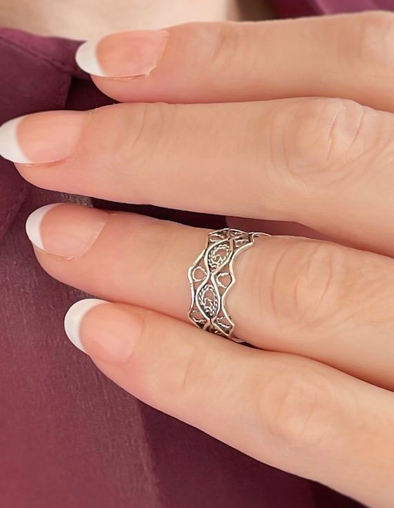Sterling Silver Filigree Art Women Eye of Hor...