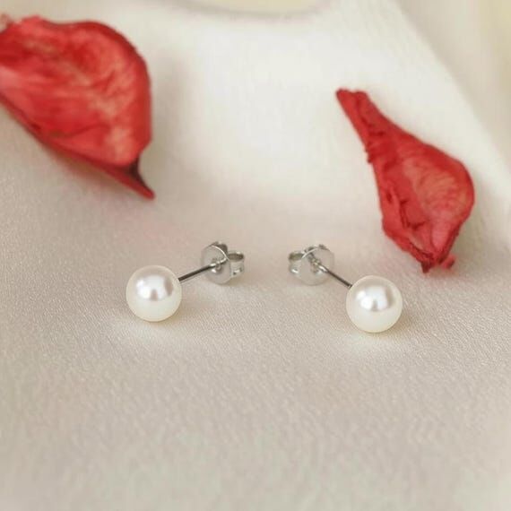 Freshwater Cultured White Pearl Earrings for ...