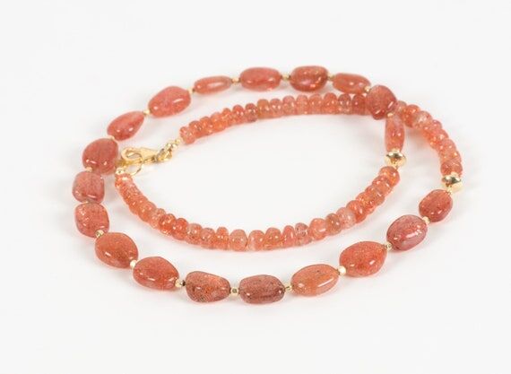 Natural Sunstone Necklace, AAA Sunstone Gemst...