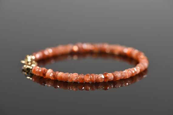 Sunstone Bracelet, Gemstone Bracelet, Handmad...