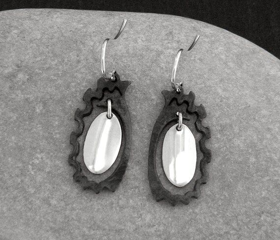 Titanium Mobile Earrings, Wrought Iron Frame,...