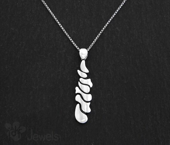 Handmade Sterling Silver Pendant with Chain -...