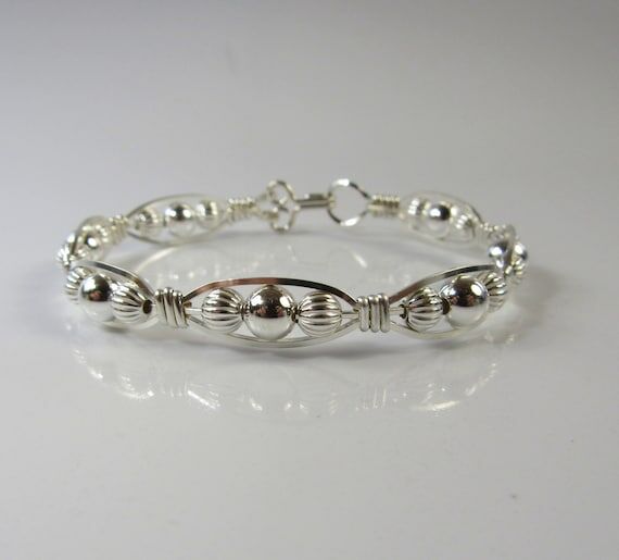 Sterling Silver Bracelet, Silver Bracelet, Ha...