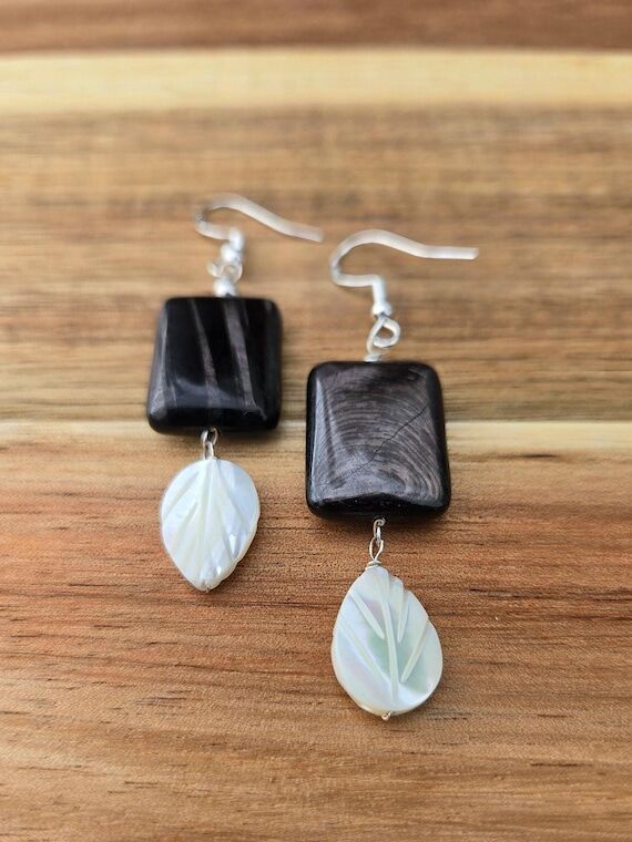 Hypersthene and Mother of Pearl Sterling Silv...