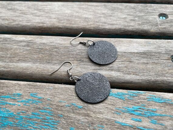 Black Stainless Steel, Textured/Sparkle Circl...