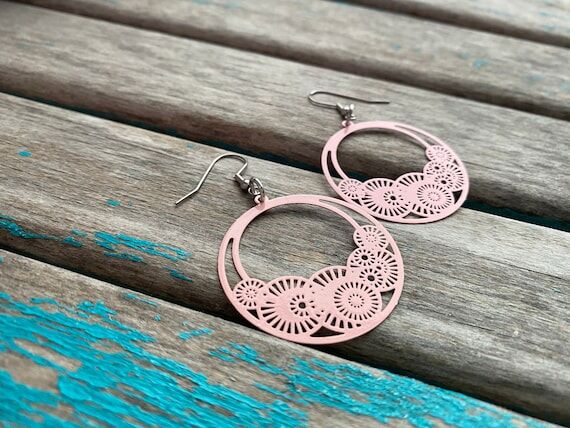 SALE- Pink Earrings - Trendy Earrings - Uniqu...