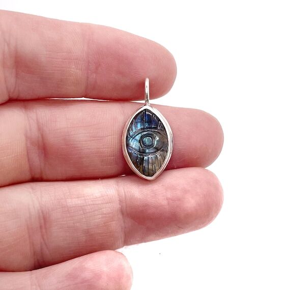 Labradorite Evil Eye Charm | Protection Talis...