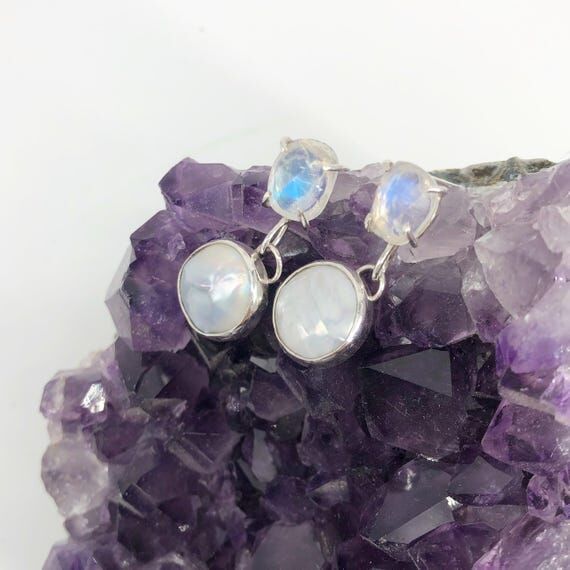 Moonstone and Pearl Earrings...
