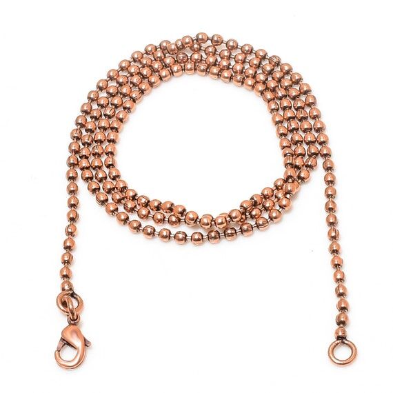 Copper Ball Bead Chain Necklace, Top Quality ...