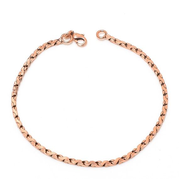Copper Bracelet, Pure Copper Bar Style Chain ...