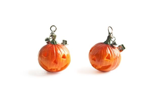 Pumpkin Earrings, Halloween Fall Jewelry, Jac...