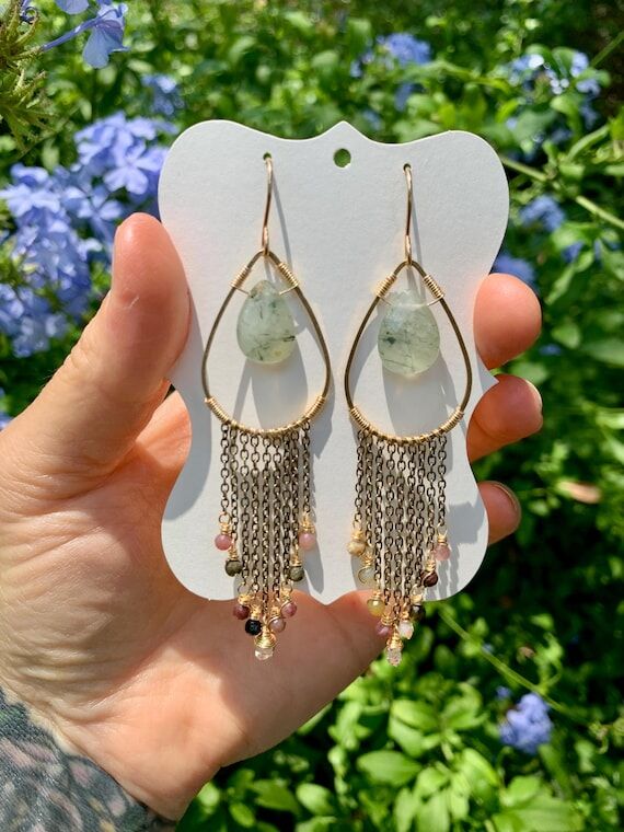 Green Rutilated Quartz//Watermelon Tourmaline...