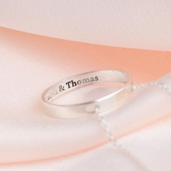 925K Silver Personalized Ring Necklace: Custo...