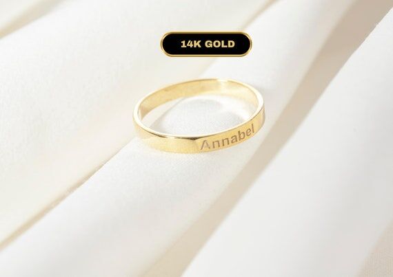 14K Solid Gold Engagement Ring: Customizable ...