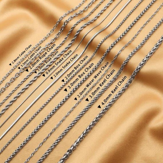 Waterproof Titanium Steel Chain Necklace for ...