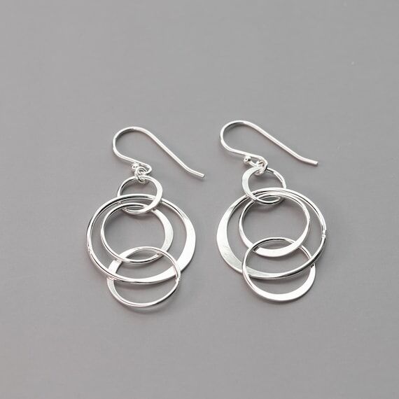Handmade Sterling Silver Dangle Earrings: Nic...