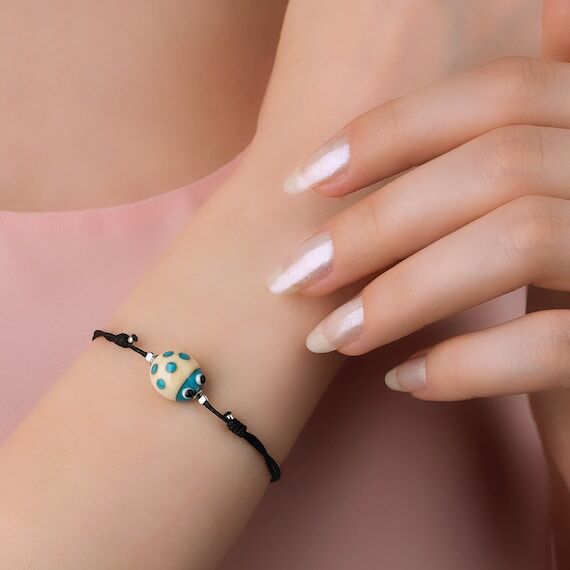 Mystic Meadow Ladybug Bracelet - Handmade Mur...