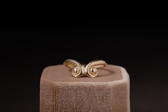 14K Gold Spiral Ring-Spiral Gold Ring-Ancient...