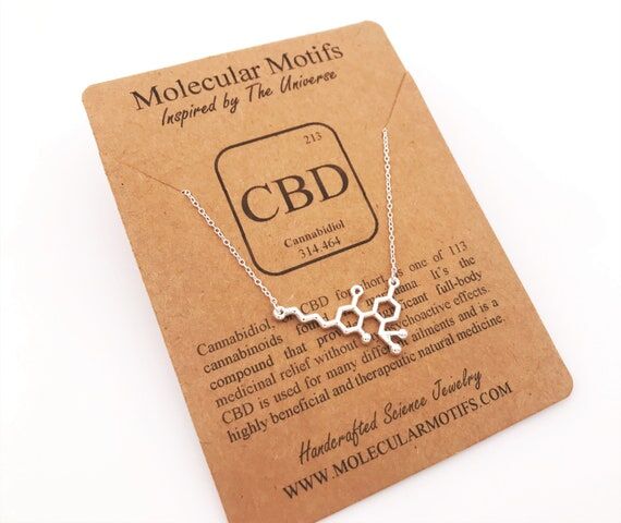 CBD Molecule Necklace | Cannabinoid Pendant ...