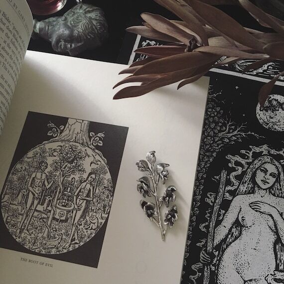 Aconitum Pendant in Sterling Silver: Handmade...