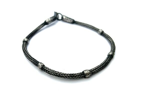 Minimalist Braided 999 Silver Bracelet: Handm...