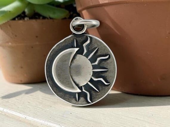 Sun Moon Charm For Necklace Pendant Handmade ...