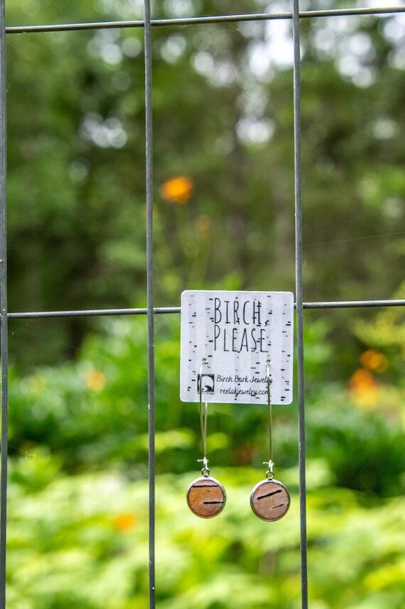The Mia - Our Round Kidney Dangle Birch Bark ...