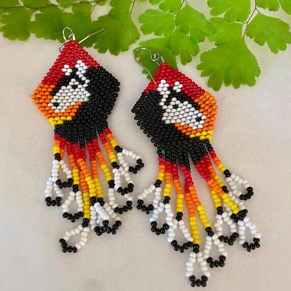 Horse Seed Bead Earrings: Handmade Stainless ...