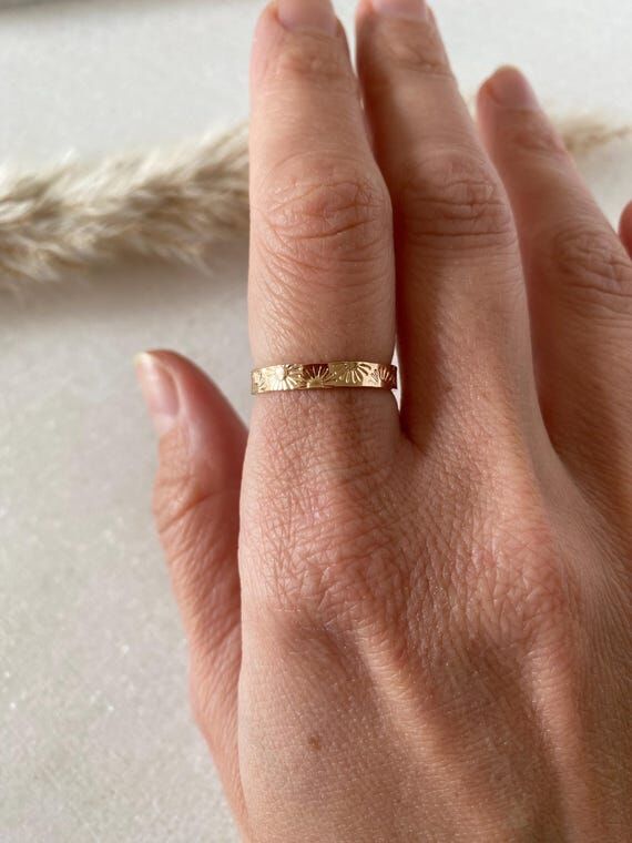 Handmade 14k Gold Filled Sun Ring, Minimalist...