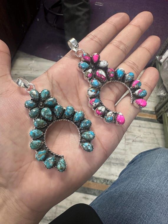 Cotton Candy & Blue Copper Turquoise Silver P...