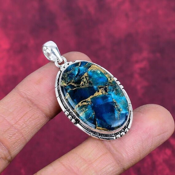 Copper Apatite Gemstone 925 Sterling Silver H...