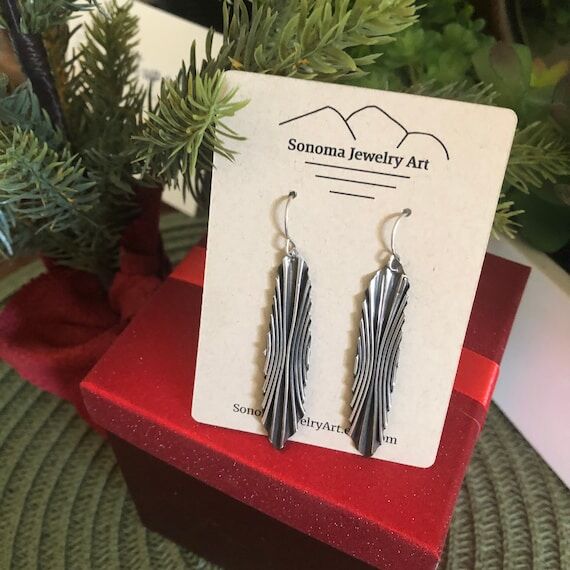 Art Deco Sterling Silver Earrings which are C...