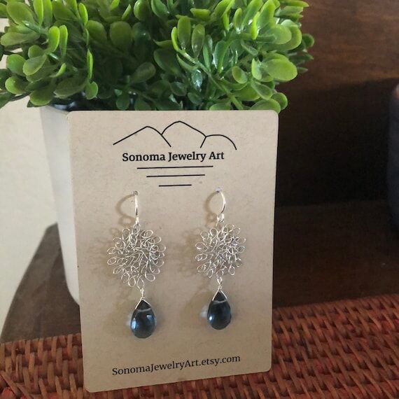 Hand Crocheted Sterling Silver Earrings: Lond...