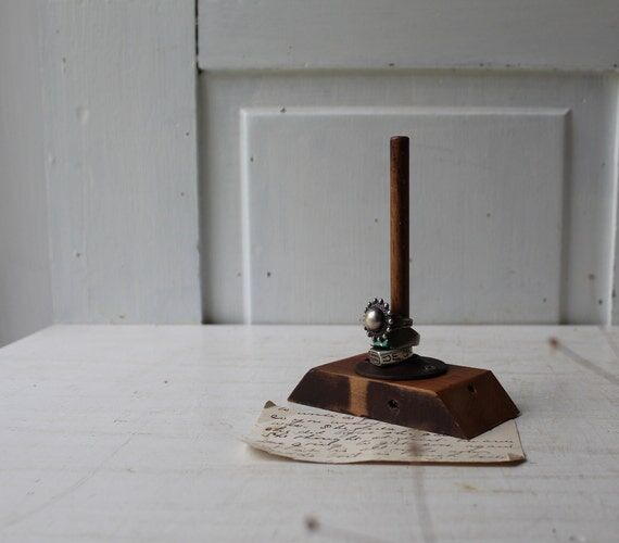 ONE Ring Holder - Rustic Recycled Hardware Je...