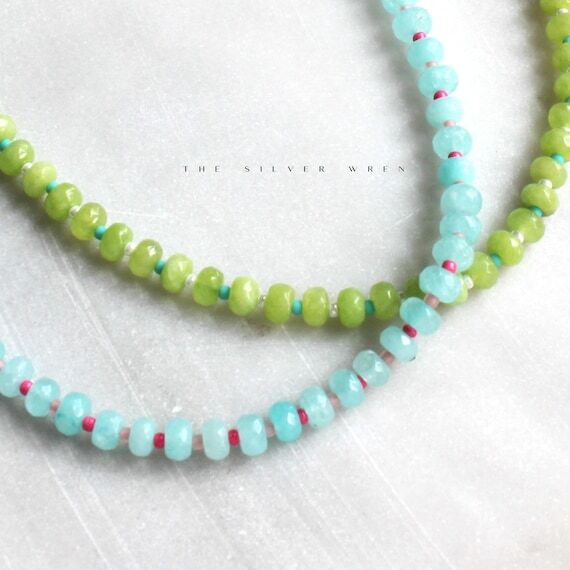 Trending Stone Candy Necklaces for Women, Sum...