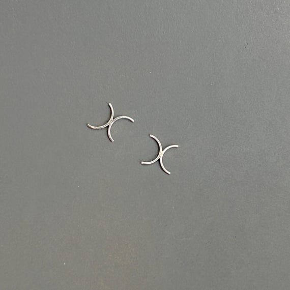 Dainty Sterling Silver Geometric Stud Earring...