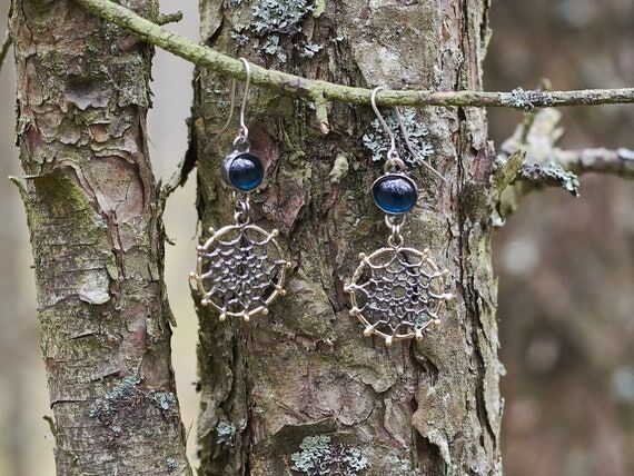 Dream Catcher Earrings Blue Crystal | Witch J...