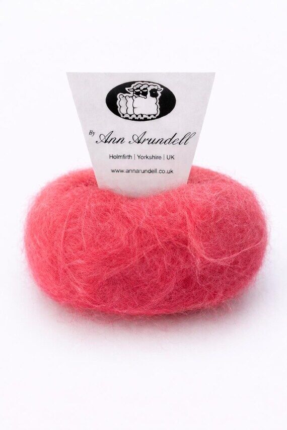 Coral Mohair Yarn 50g | Double Knit | 78% Moh...