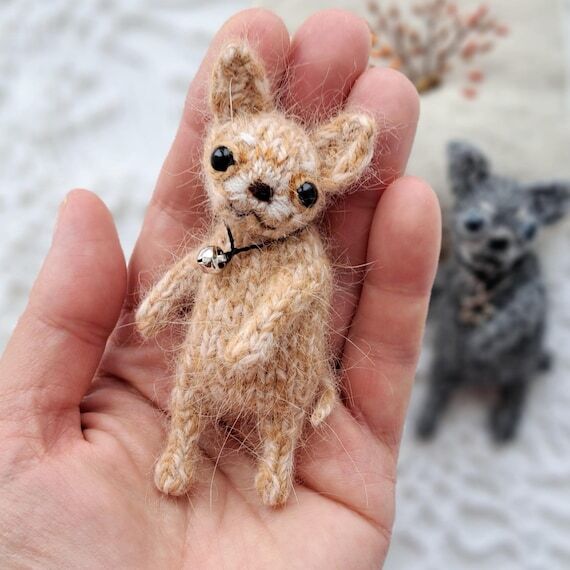 Chihuahua Knitting Pattern | Mini Dog Toy Fla...