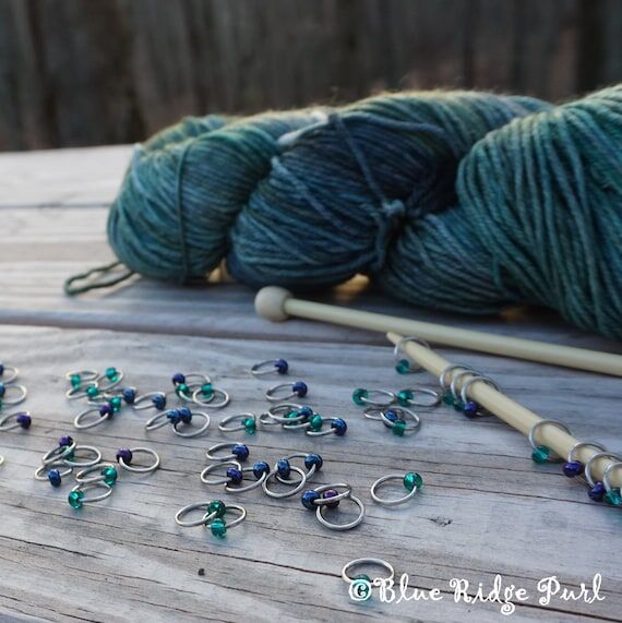 Set of 10 snag free handmade stitch markers f...