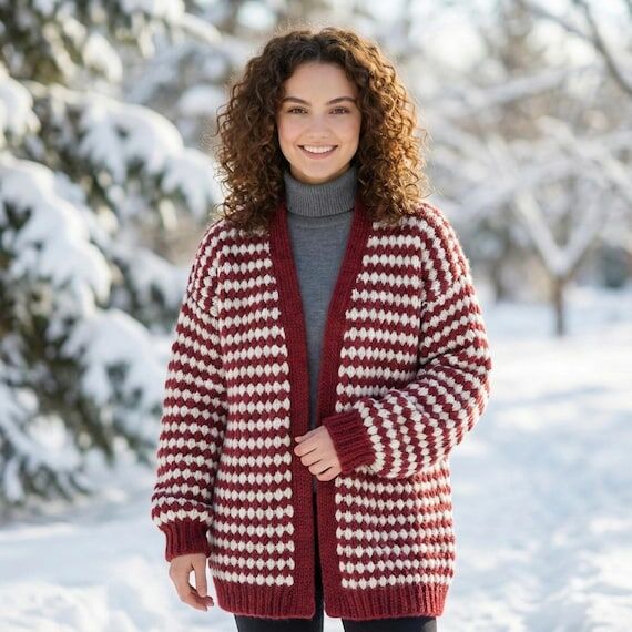 Custom Hand Knit Sweater | Cozy Winter Cardig...