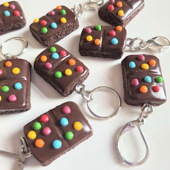 Cosmic Brownie Stitch Markers | Handmade Poly...