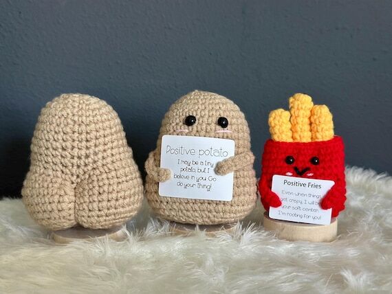 Handmade Crochet Big Butt Positive Potato, Em...