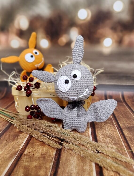 Bat vampire crochet, stuffed animal, knit ami...