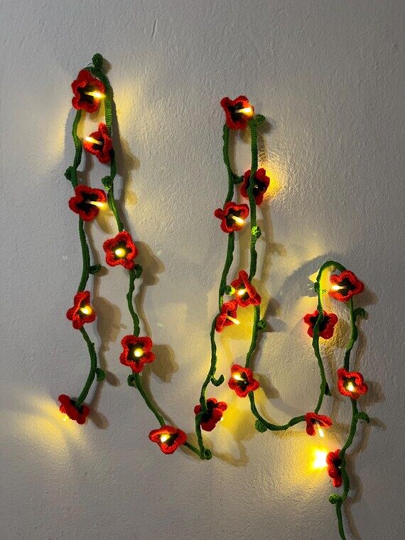 Crochet Poppy Fairy Lights Pattern...