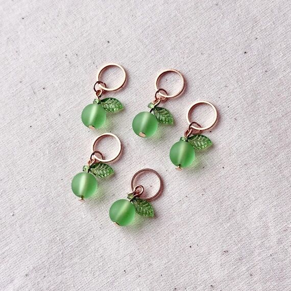 Lime Stitch Markers: Knitting Crochet Accesso...