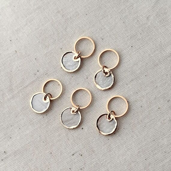 Capiz Shell Stitch Markers: Knitting Crochet ...