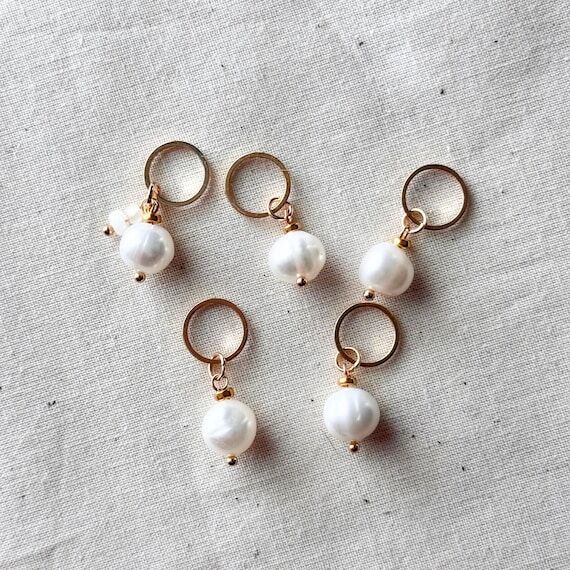 Freshwater Potato Pearl Stitch Markers: Knitt...