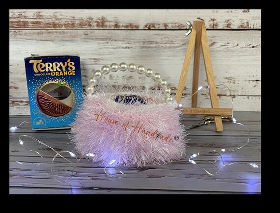 Feathers & Pearls Handbag Chocolate Orange Co...